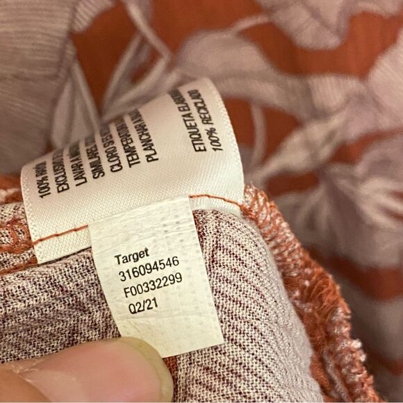 Knox Rose long maxi boho button front tassel tropical red short sleeve dress M - Picture 11 of 12